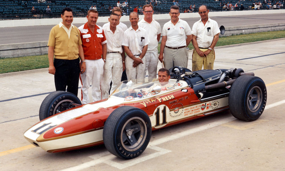 MG Liquid Suspension Special at the Indianapolis 500 with its crew